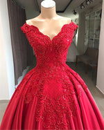 Cargar imagen en el visor de la galería, Lace-Beaded-Evening-Dresses-Off-The-Shoulder-Prom-Gowns
