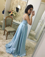 Load image into Gallery viewer, Light-Blue-Evening-Gowns
