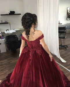 Ball-Gowns-Quinceanera-Dresses-Maroon-Bridal-Dresses-For-Women