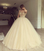 Cargar imagen en el visor de la galería, Luxurious Beaded Sweetheart Tulle Ball Gowns Prom Dresses
