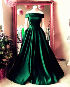 Emerald-Green-Prom-Dresses-Satin-Ball-Gowns-Dress-For-Weddings