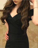 Load image into Gallery viewer, Stylish Mermaid Off-The-Shoulder Prom Dresses Leg Split Evening Gown
