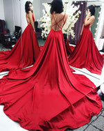 Cargar imagen en el visor de la galería, Long-Red-Prom-Dresses
