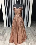 Load image into Gallery viewer, Rose-Gold-Prom-Dresses

