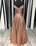 Load image into Gallery viewer, Sequins-Prom-Dresses

