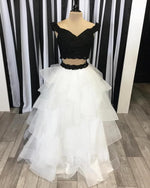 Load image into Gallery viewer, Black And White Prom Dresses
