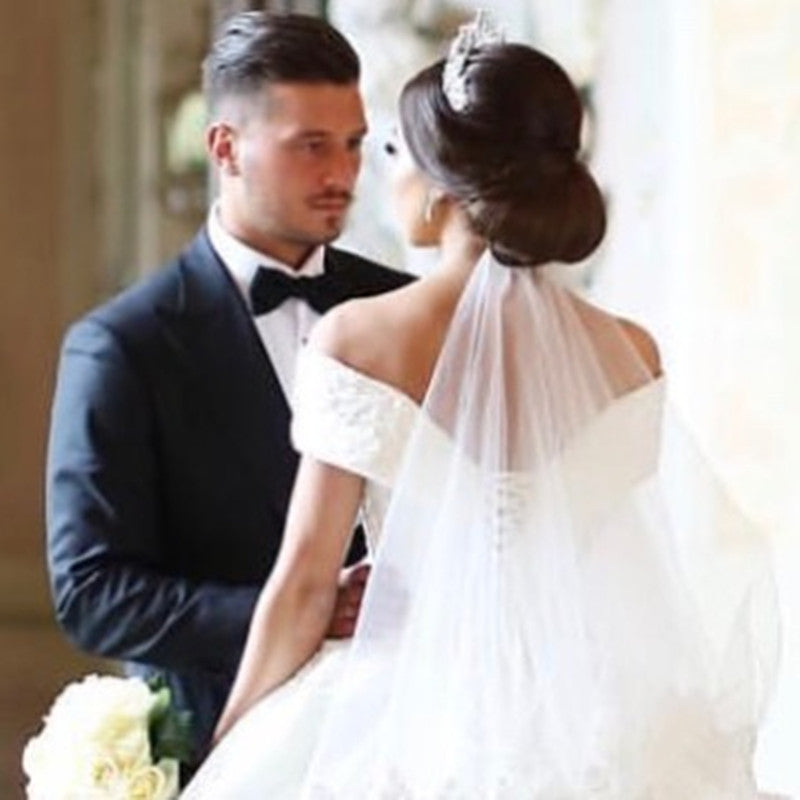 Gorgeous Lace Ball Gowns Wedding Dresses Off The Shoulder