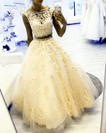Load image into Gallery viewer, New Elegant Lace Appliques Ball Gowns Quinceanera Dresses Two Piece
