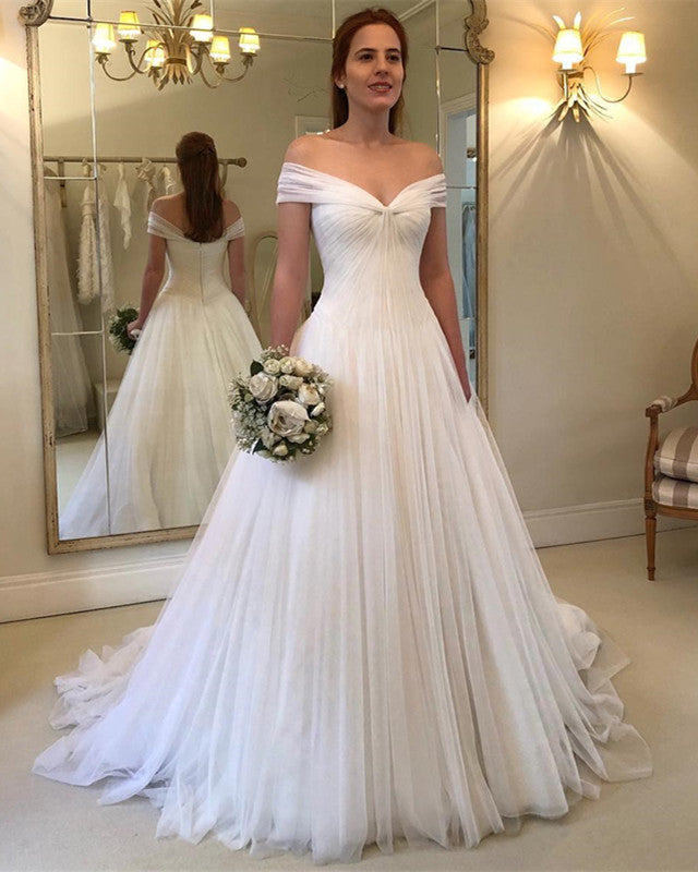 Off-The-Shoulder-Tulle-Wedding-Gowns-2019-Sexy-Bridal-Gowns
