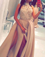 Load image into Gallery viewer, Champagne-Prom-Gowns
