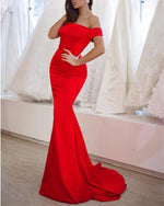 Load image into Gallery viewer, Red-Evening-Dresses-Mermaid
