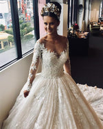 Load image into Gallery viewer, Vintage Lace Wedding Dresses Long Sleeves Ball Gowns
