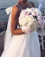 Cargar imagen en el visor de la galería, Elegant-Pearl-Beaded-Princess-Wedding-Gowns-For-Bride
