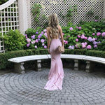 Load image into Gallery viewer, Sexy Backless Long Jersey Mermaid Bridesmaid Dresses For Weddings

