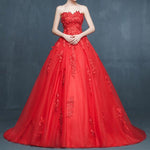 Load image into Gallery viewer, Elegant Floral Lace Sweetheart Tulle Ball Gown Dresses
