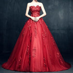 Load image into Gallery viewer, Elegant Floral Lace Sweetheart Tulle Ball Gown Dresses
