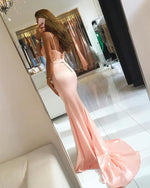 Cargar imagen en el visor de la galería, Elegant Appliques Sweetheart Satin Mermaid Prom Dresses
