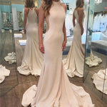 Load image into Gallery viewer, Ivory Sequins Halter Neckline Ruffle Mermaid Evening Gowns
