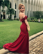 Load image into Gallery viewer, Maroon-Evening-Dress
