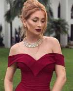 Load image into Gallery viewer, Mermaid-V-neck-Prom-Dresses
