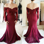 Load image into Gallery viewer, Long-Sleeves-Bridesmaid-Dresses
