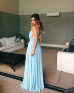 Load image into Gallery viewer, Baby-Blue-Bridesmaid-Dress
