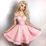 Load image into Gallery viewer, Short-Pink-Dresses
