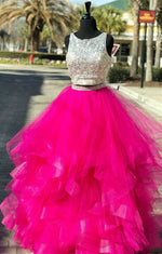 Load image into Gallery viewer, Sequin-Beaded-Prom-Dress
