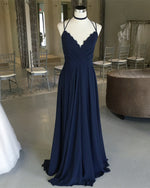 Load image into Gallery viewer, Dark-Blue-Bridesmaid-Dresses
