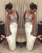Afbeelding in Gallery-weergave laden, Ivory Mermaid Prom Dresses
