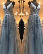 Cargar imagen en el visor de la galería, Light Blue Prom Dresses 2020
