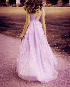 Lilac Ball Gown Prom Dresses