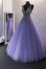 Cargar imagen en el visor de la galería, Lilac Prom Dresses Ball Gown
