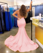 Afbeelding in Gallery-weergave laden, Blush Pink Mermaid Prom Dresses 2020
