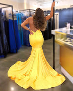 Afbeelding in Gallery-weergave laden, Yellow Mermaid Prom Dresses 2020
