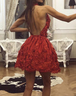 Load image into Gallery viewer, Open Back Lace Homecoming Dresses
