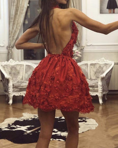 Open Back Lace Homecoming Dresses