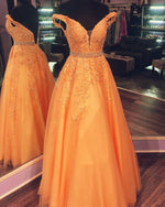 Cargar imagen en el visor de la galería, Orange Prom Dresses 2020
