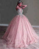 Cargar imagen en el visor de la galería, Pink Prom Dresses Ball Gown
