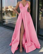 Load image into Gallery viewer, Pink Prom Dresses With Pockets

