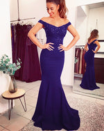 Load image into Gallery viewer, Purple Mermaid Prom Dresses 2020
