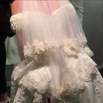 Load image into Gallery viewer, Off The Shoulder Satin Ball Gowns Wedding Dresses Lace Appliques With Tassel

