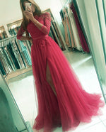 Cargar imagen en el visor de la galería, Rose Pink Prom Dresses 2020
