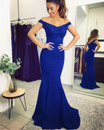 Load image into Gallery viewer, Royal Blue Mermaid Prom Dresses 2020
