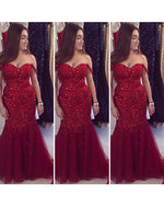 Load image into Gallery viewer, Luxury Crystal Beaded Mermaid Evening Dress 2020
