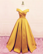 Load image into Gallery viewer, Simple V-neck Off Shoulder Prom Dresses Long Evening Gowns
