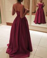 Load image into Gallery viewer, Purple Prom Dressses Strapless
