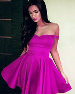 Afbeelding in Gallery-weergave laden, Purple Homecoming Dresses Sweetheart
