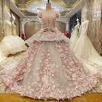 Load image into Gallery viewer, Vintage Floral Lace Flower Wedding Dresses Ball Gowns 2017
