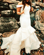 Afbeelding in Gallery-weergave laden, White Mermaid Prom Dresses 2020

